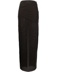 Eckhaus Latta - Eclipse Semi-sheer Stretch-wool Maxi Skirt - Lyst