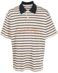 Lanvin - Logo-Embroidered Striped Polo Shirt - Lyst