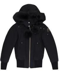 Moose Knuckles - Debbie Shearling-Trim Bomber Jacket - Lyst