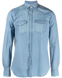 Xacus - Long-Sleeve Denim Shirt - Lyst