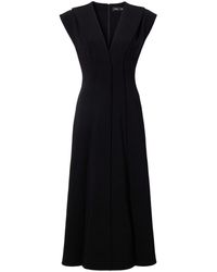 Proenza Schouler - V-neck Cap-sleeves Midi Dress - Lyst