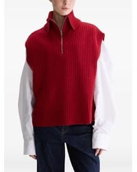 Bellerose - Amer Sleeveless Half-Zip Sweater - Lyst