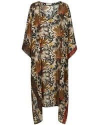 Anjuna - Caftan Fleuri À Lien De Resserrage - Lyst