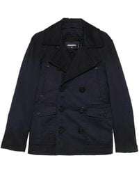 DSquared² - Sailor Double-Breasted Peacoat - Lyst