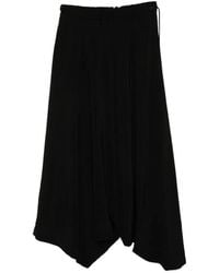 Yohji Yamamoto - Asymmetric Cropped Trousers - Lyst