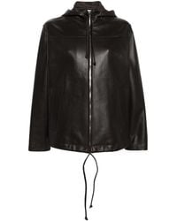 Bottega Veneta - Hooded Leather Jacket - Women's - Cotton/lambskin - Lyst