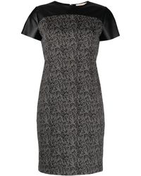 Michael Kors - Panelled Faux-Leather Minidress - Lyst