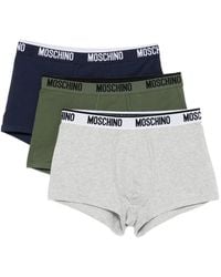Moschino - Drie Slips Met Logoband - Lyst