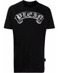 Philipp Plein - Embellished-Logo T-Shirt - Lyst
