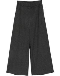 Alysi - Pantalon Palazzo À Taille Élastiquée - Lyst