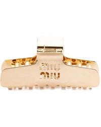 Miu Miu - Haarspange Mit Logo-Prägung - Lyst