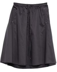 Low Classic - Drawstring Cotton Midi Skirt - Lyst