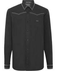 Philipp Plein - Stud-Embellished Cotton Shirt - Lyst