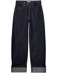 Prada - Low-rise Wide-leg Jeans - Lyst