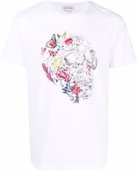 Alexander McQueen - Camiseta con motivo Doodle Skull - Lyst