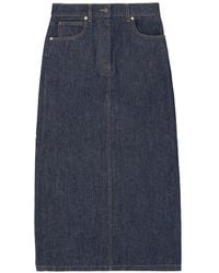 Fortela - Denim Slit Maxi Skirt - Lyst