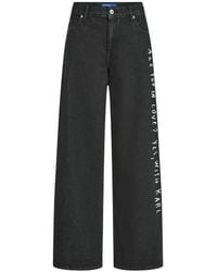 KARL LAGERFELD - X Pietro Terzini Low-Rise Wide-Leg Jeans - Lyst