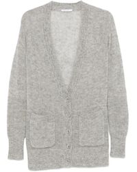 Patrizia Pepe - Fine-Knit Patch-Pocket Cardigan - Lyst