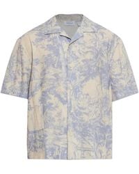 Off-White c/o Virgil Abloh - City Nature Linen Bowling Shirt - Lyst