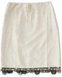 Studio Nicholson - Alder Lace-Hem Mini Skirt - Lyst