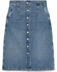 Polo Ralph Lauren - Denim Midi Skirt - Lyst