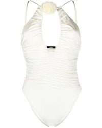 Noire Swimwear - Badpak Met Bloemenpatch En Ruches - Lyst