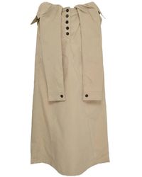 OPEN YY - Wrap Trench Midi Skirt - Lyst