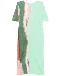 Pleats Please Issey Miyake - Grainy Colors ミディドレス - Lyst
