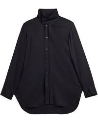 Y-3 - High-Neck Curved-Hem Shirt - Lyst