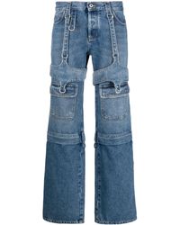 Off-White c/o Virgil Abloh - Cargo Zip Straight-Leg Jeans - Lyst