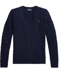 Polo Ralph Lauren - Cable-Knit V-Neck Sweater - Lyst