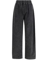 Ganni - Isoli Embroidered Sweatpants - Lyst