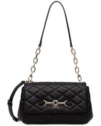 Guess - Frances Quilted Logo-Plaque Shoulder Bag - Lyst