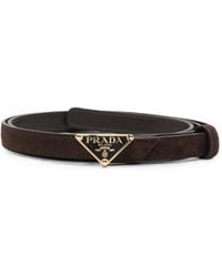 Prada - Logo-Plaque Belt - Lyst