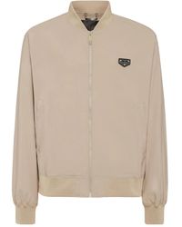 Philipp Plein - Logo-Patch Bomber Jacket - Lyst