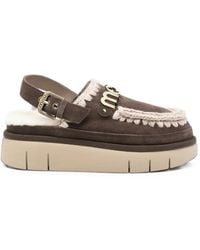 Mou - Crochet-Trim Buckle-Fastening Pumps - Lyst
