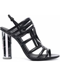 Ferragamo - Ferragamo Florenza Mirrored Heel Sandals - Lyst