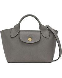 Longchamp - Épure Top-Handle Leather Mini Bag - Lyst