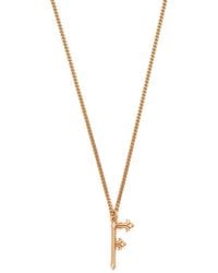 Emanuele Bicocchi - F Letter-Pendant Chain Necklace - Lyst