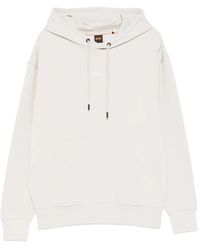 BOSS - Drawstring Logo-Detail Hoodie - Lyst