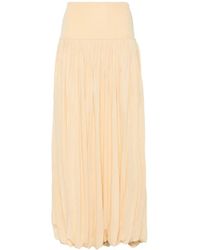 TOTEME - Gesmockte Midi-Rok - Lyst