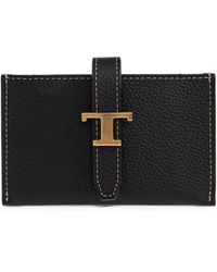 Tod's - T Timeless Pebbled-Leather Wallet - Lyst