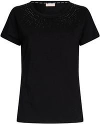 Liu Jo - Embellished Crew-Neck T-Shirt - Lyst