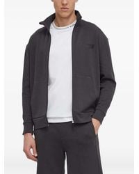 BOSS - Sudadera con placa del logo y cremallera - Lyst