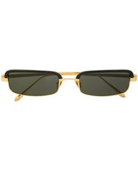 Linda Farrow Eckige Sonnenbrille - Mettallic