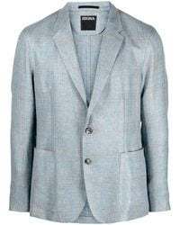 ZEGNA - Single-Breasted Blazer - Lyst