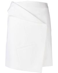 Alexander McQueen - Asymmetric Wool Miniskirt - Lyst