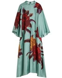 La DoubleJ - Magnifico Floral-Print Midi Dress - Lyst