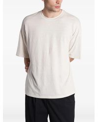 Roberto Collina - Short-Sleeve Crewneck Linen T-Shirt - Lyst
