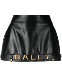 Bally - Minirock aus Leder - Lyst